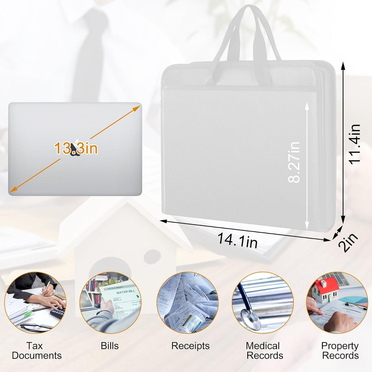 Important Document Organizer Folio Accordion File Organizer