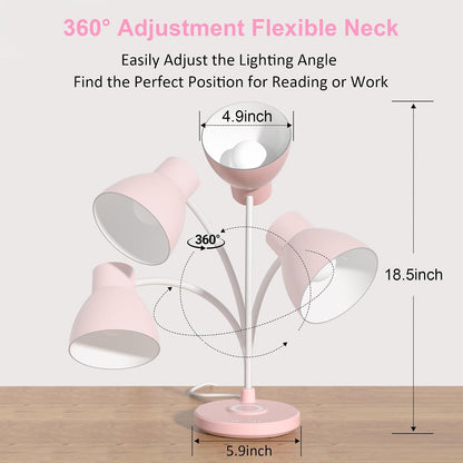 LED Desk Lamp for Home Office with Wireless Charger, Black