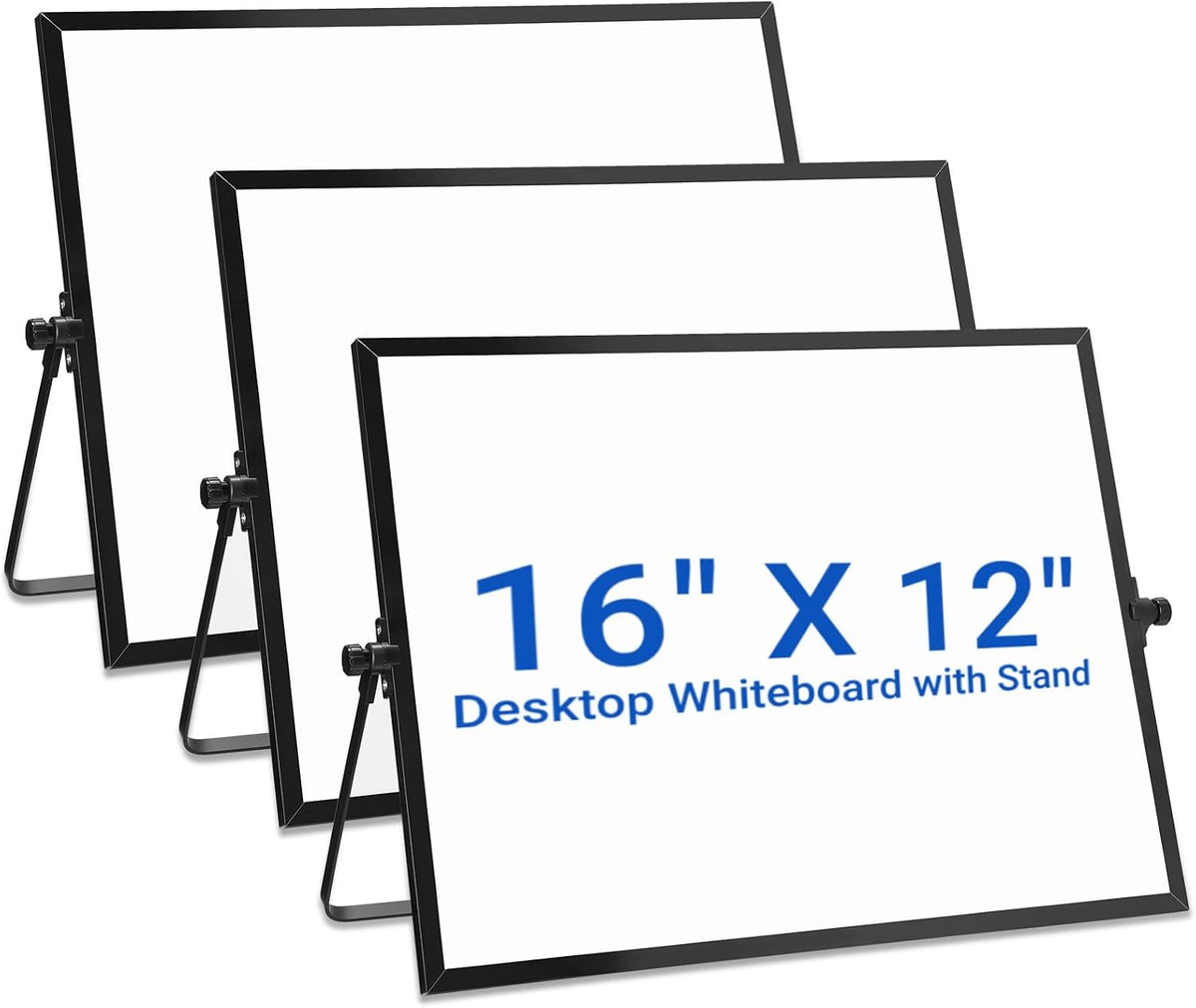 3 Pcs Dry Erase Whiteboard 16" x 12" Desktop Whiteboard Calendar