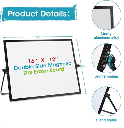 3 Pcs Dry Erase Whiteboard 16" x 12" Desktop Whiteboard Calendar