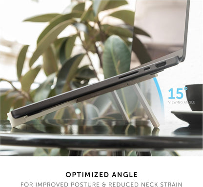 Fold Laptop Stand – Ultra-Slim Foldable & Portable Laptop Stand – Ergonomic & Optimized Viewing Angle – for 13 to 16 Inch MacBooks & Laptops, 10 to 16 Inch iPads & Tablets (Sandstone)
