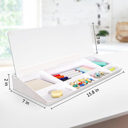 Glass Desk Whiteboard Small Dry Erase Board, White