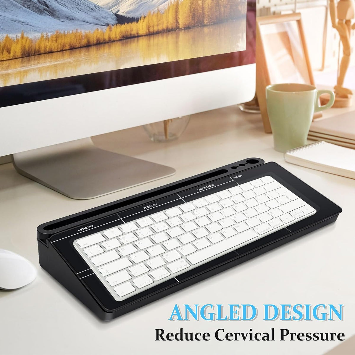 Glass Desk Whiteboard Small Dry Erase Board, White