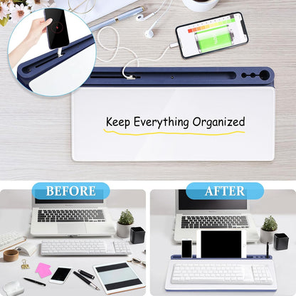 Glass Desk Whiteboard Small Dry Erase Board, White