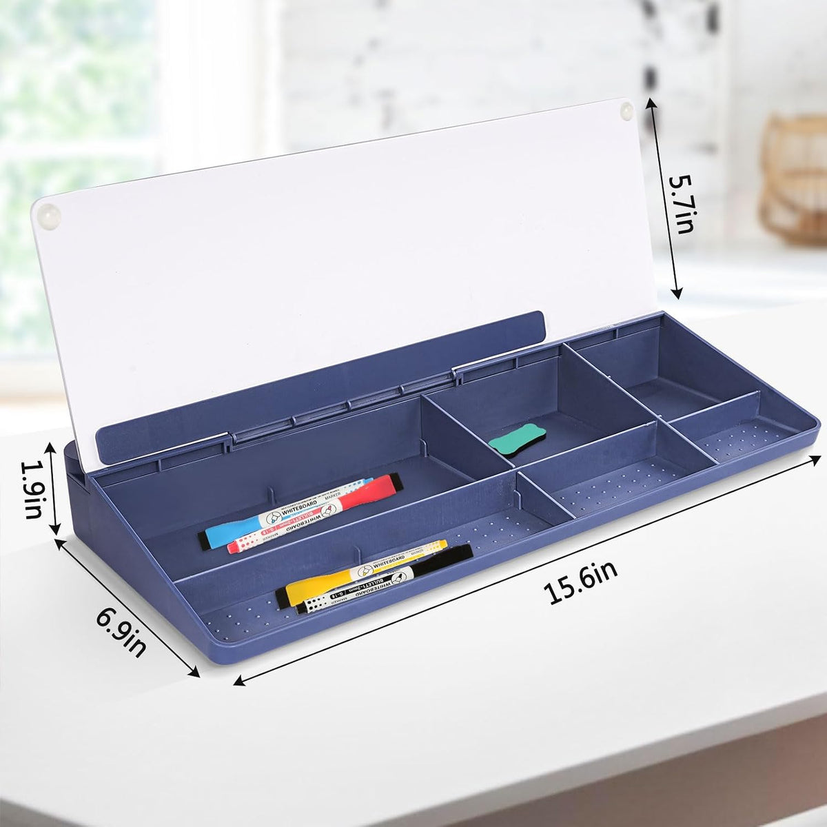 Glass Desk Whiteboard Small Dry Erase Board, White