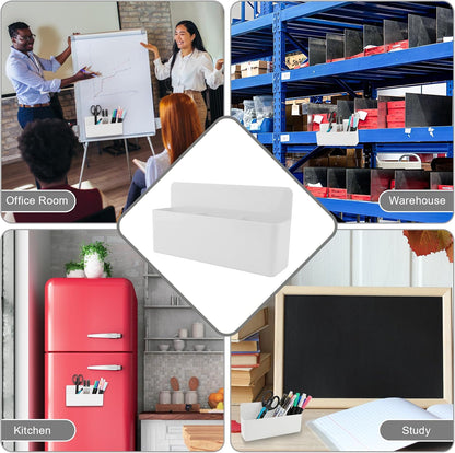 Magnetic Pen Holder,2 Pack Magnetic Dry Erase Marker Holder with Generous Compartments,Strong Magnet Storage Marker Pen Pencil Organizer for Refrigerator,Whiteboard,Locker Accessories
