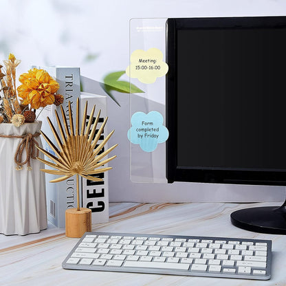 4 Pieces Monitor Memo Board for Computer Transparent Acrylic