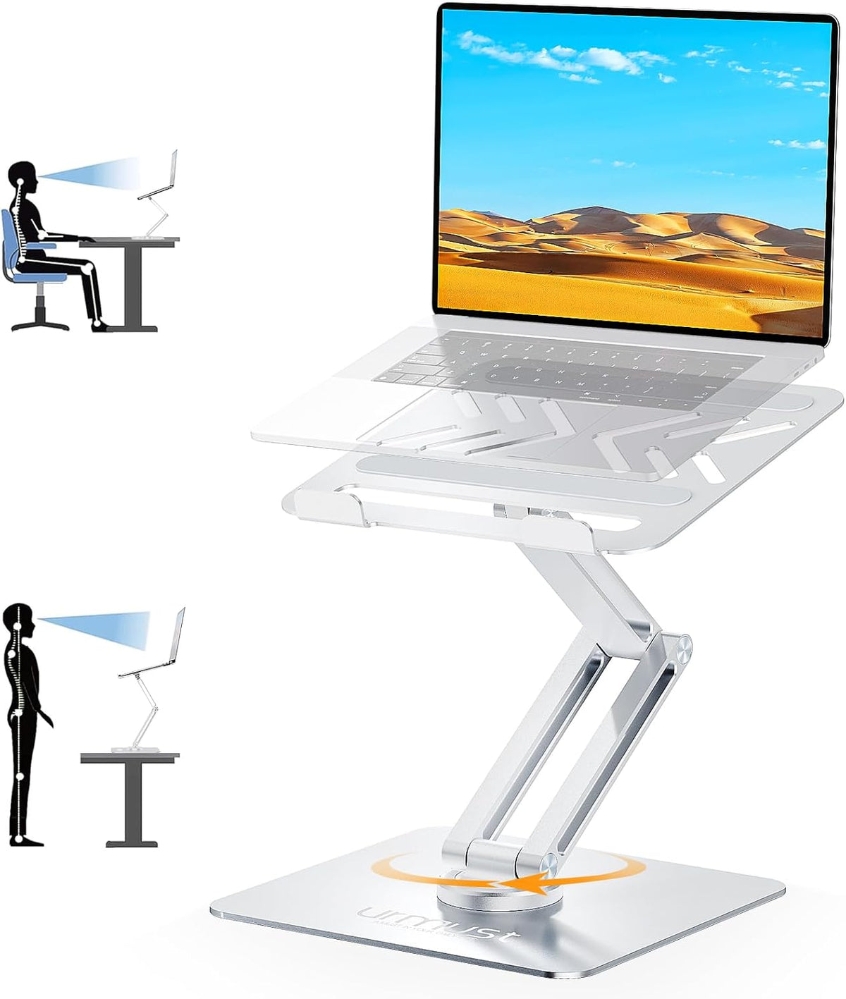 360° Rotating Laptop Stand for Desk fit 10-17" Device