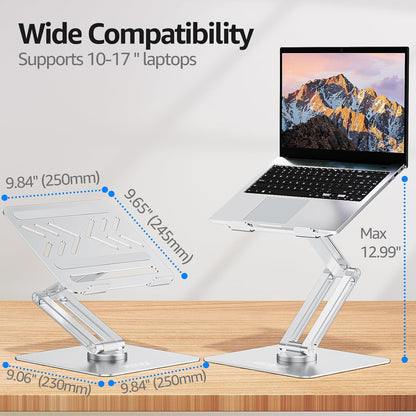 360° Rotating Laptop Stand for Desk fit 10-17" Device
