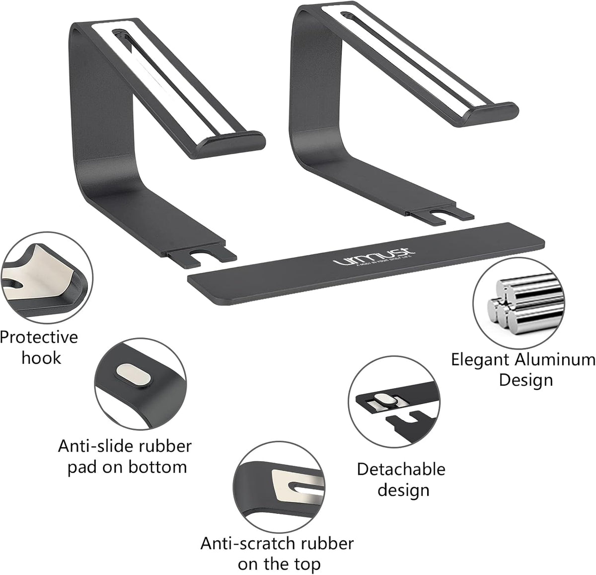 360° Rotating Laptop Stand for Desk fit 10-17" Device
