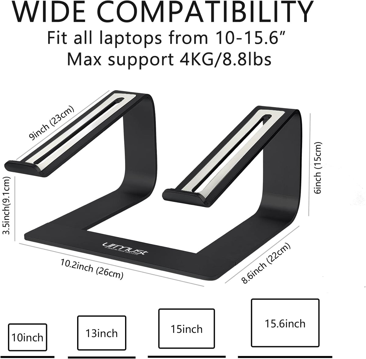 360° Rotating Laptop Stand for Desk fit 10-17" Device