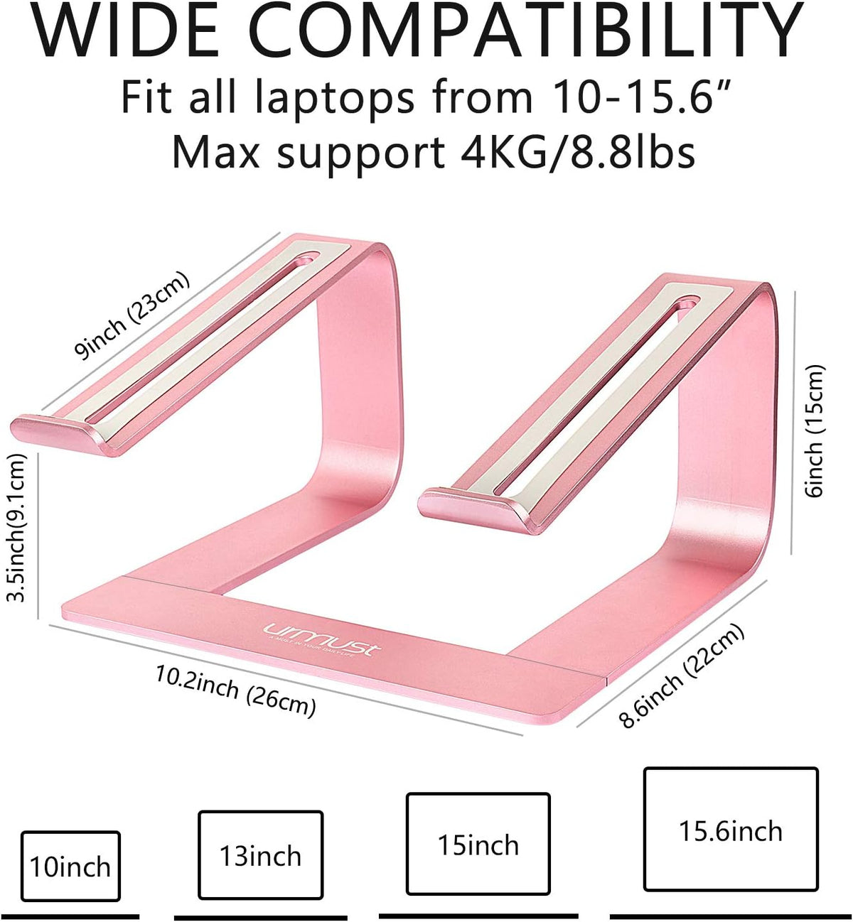 360° Rotating Laptop Stand for Desk fit 10-17" Device