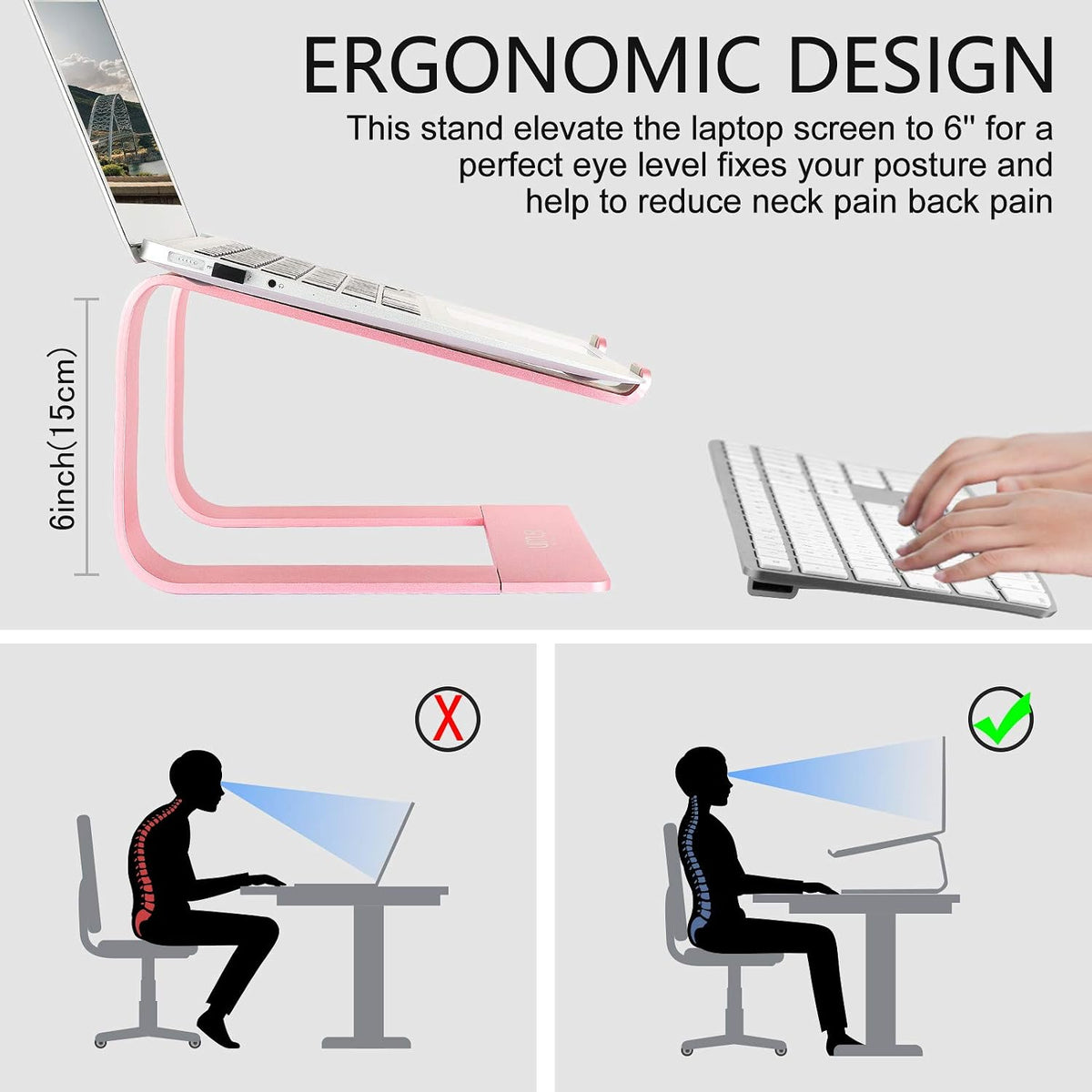 360° Rotating Laptop Stand for Desk fit 10-17" Device