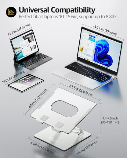 360° Rotating Laptop Stand for Desk fit 10-17" Device