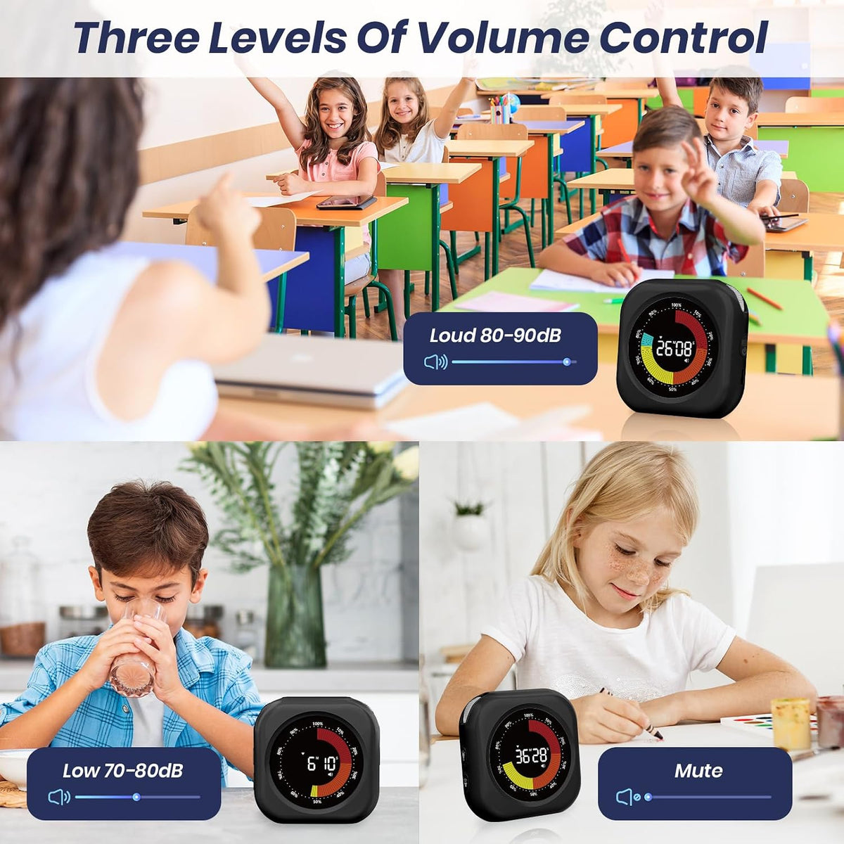 Visual Timer for Kids, Rechargeable 10-Hour Countdown/Up Timer