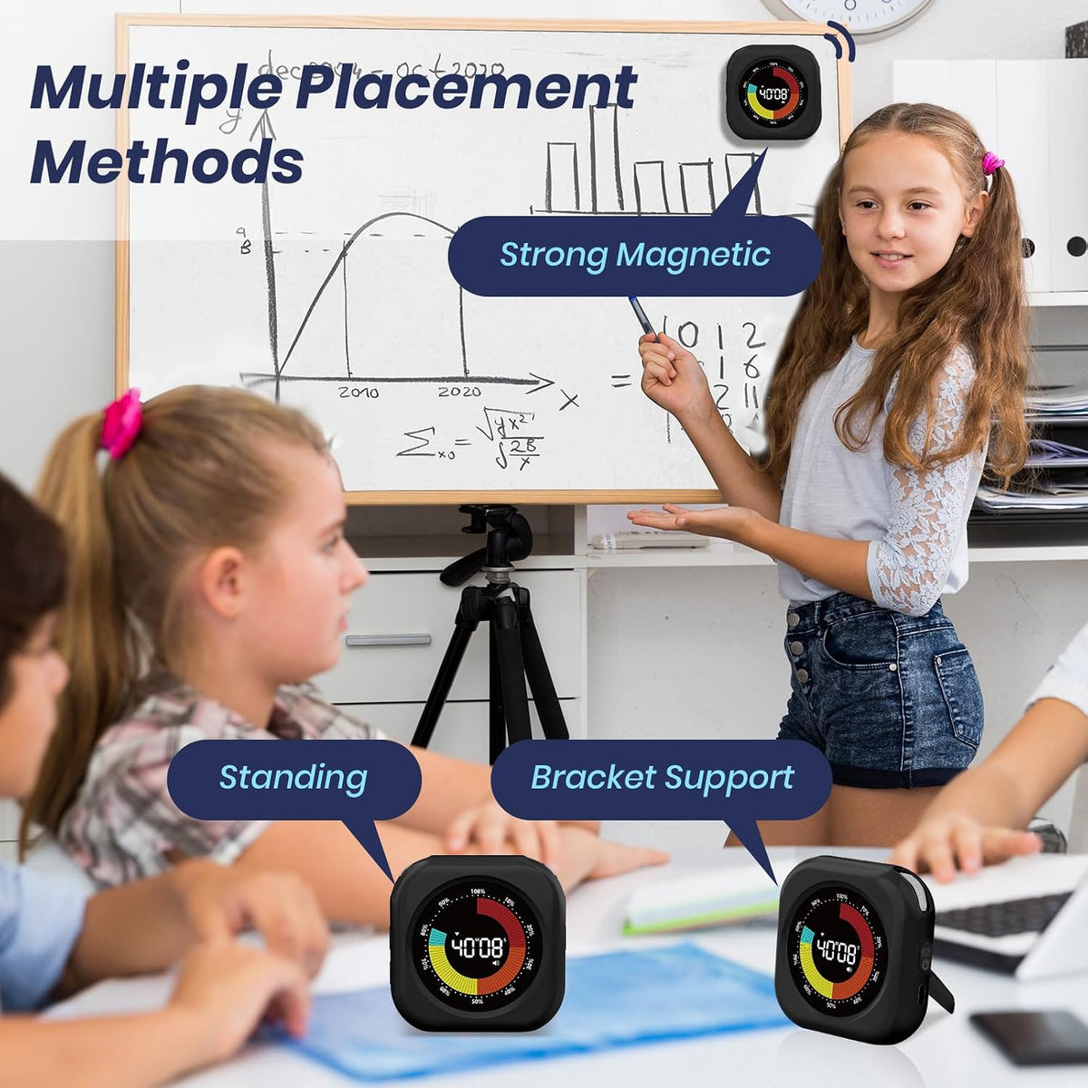 Visual Timer for Kids, Rechargeable 10-Hour Countdown/Up Timer