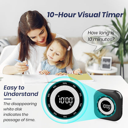 Visual Timer for Kids, Rechargeable 10-Hour Countdown/Up Timer