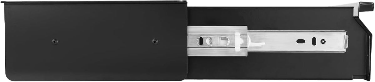 Under Desk Drawer Slide Out, 26 inch Under Desk Mounted Pull-out Drawer Attachment, Hidden Under Counter Drawers for office Home Sit Stand Workstation, Black
