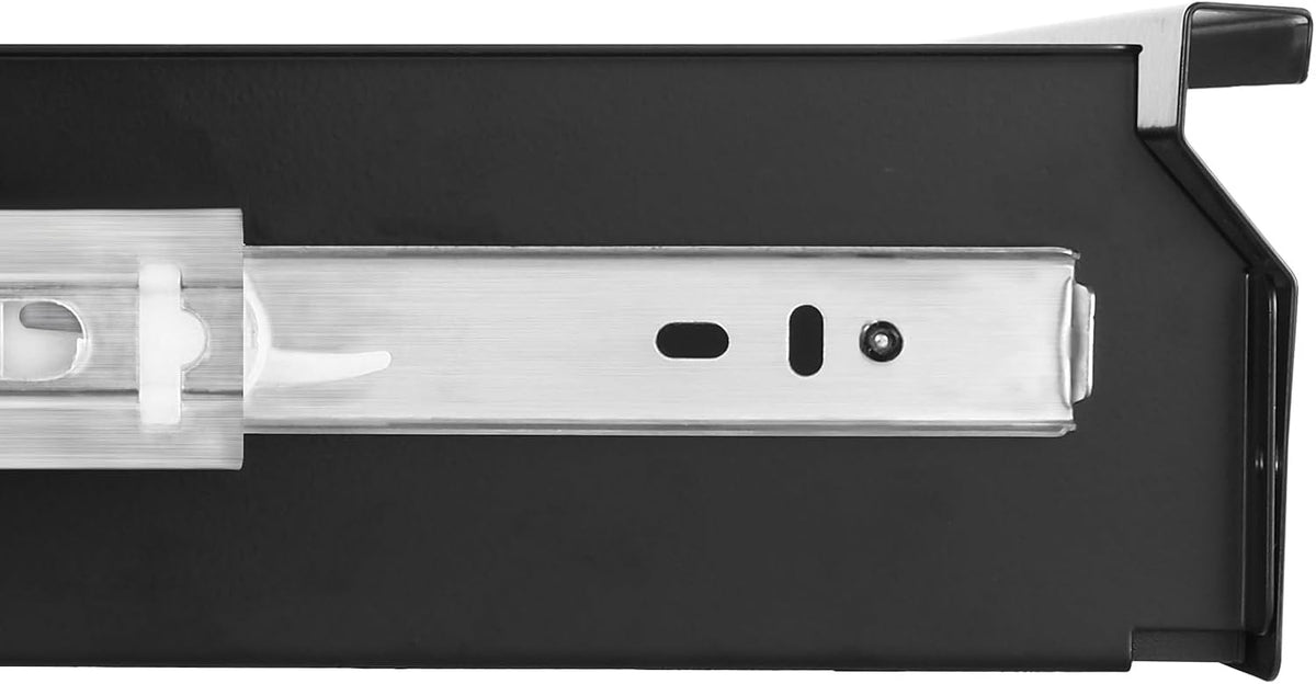 Under Desk Drawer Slide Out, 26 inch Under Desk Mounted Pull-out Drawer Attachment, Hidden Under Counter Drawers for office Home Sit Stand Workstation, Black