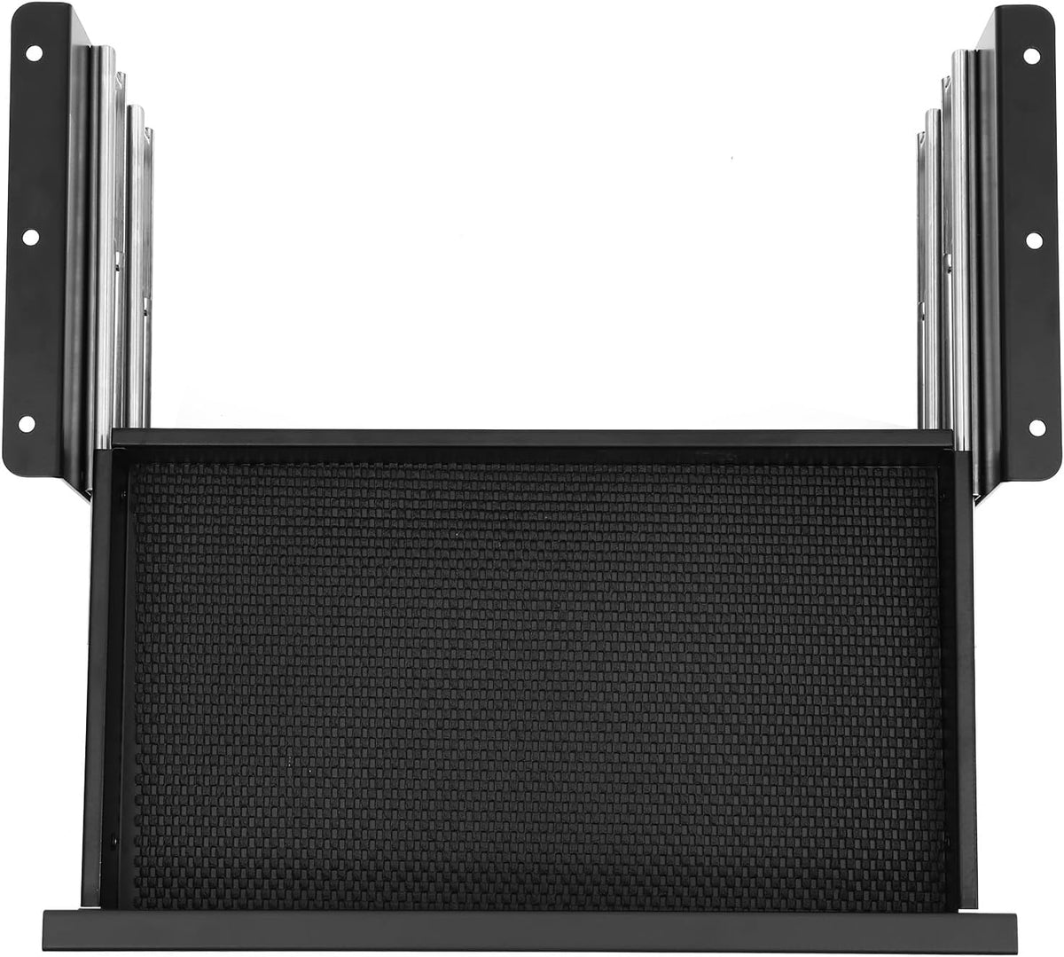 Under Desk Lockable Slide Out Drawer, 13 inch Under Desk Pull-out Drawer for Sit Stand Workstation, Secure Under Counter Drawers for Home Office Storage Organizer, Black