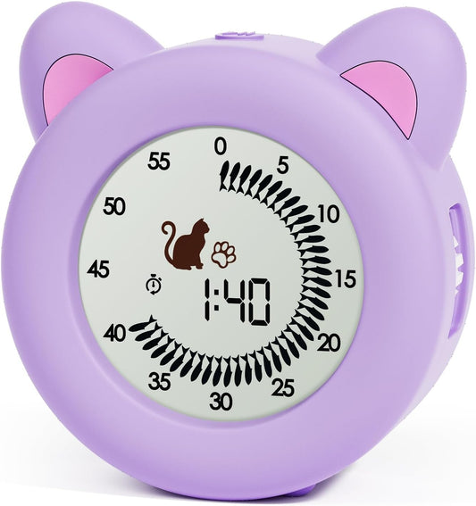 299 Minute Visual Timer for Kids, Cat Countdown Timer with Pause