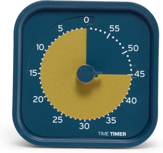 MOD - Home Edition - Individual Sized 60 Minute Visual Countdown Timer for ADHD, Adults, Students, and Pomodoro with Silent Operation (Metallic Midnight)