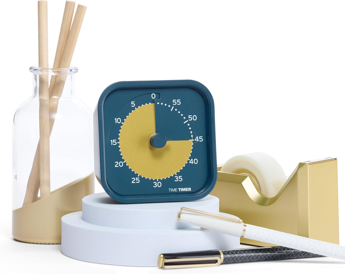 MOD - Home Edition - Individual Sized 60 Minute Visual Countdown Timer for ADHD, Adults, Students, and Pomodoro with Silent Operation (Metallic Midnight)