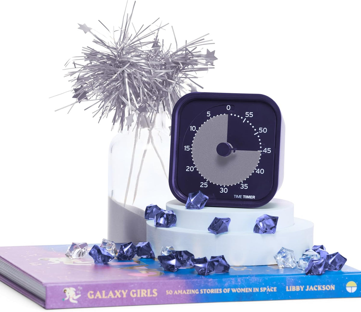 MOD - Home Edition - Individual Sized 60 Minute Visual Countdown Timer for ADHD, Adults, Students, and Pomodoro with Silent Operation (Metallic Midnight)