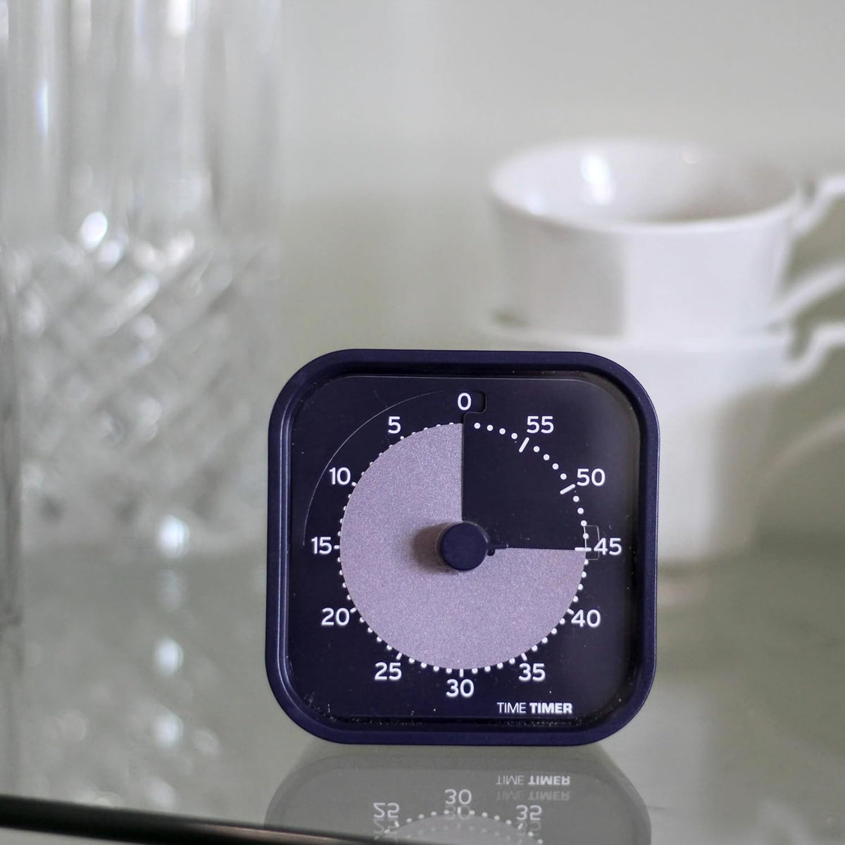 MOD - Home Edition - Individual Sized 60 Minute Visual Countdown Timer for ADHD, Adults, Students, and Pomodoro with Silent Operation (Metallic Midnight)