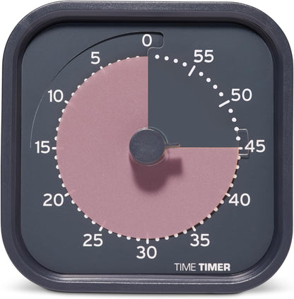 MOD - Home Edition - Individual Sized 60 Minute Visual Countdown Timer for ADHD, Adults, Students, and Pomodoro with Silent Operation (Metallic Midnight)