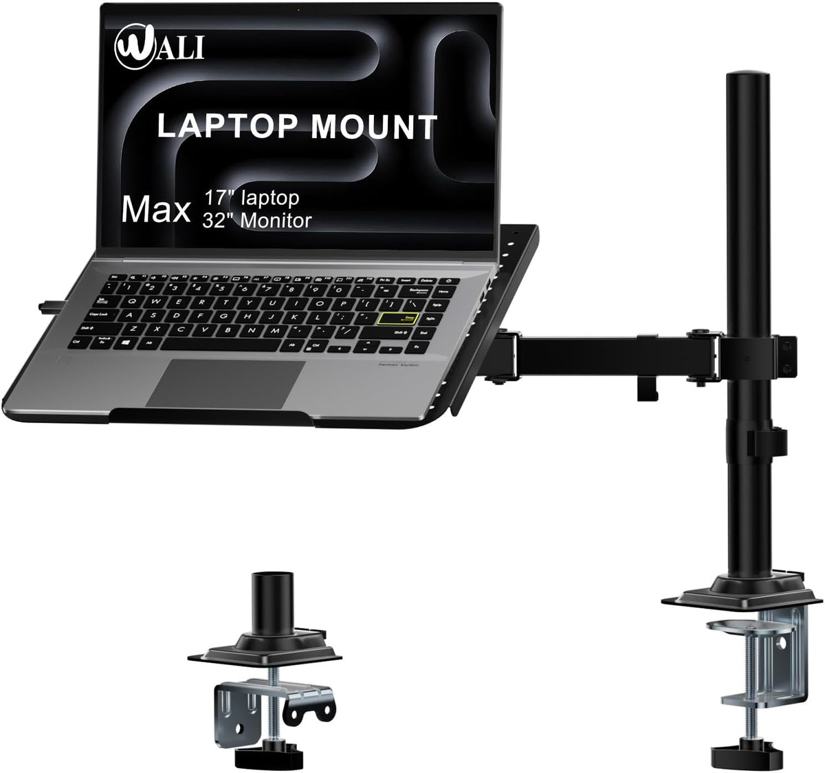 Adjustable Laptop Desk Mount for 17 inch Notebook or 32 inch Screen