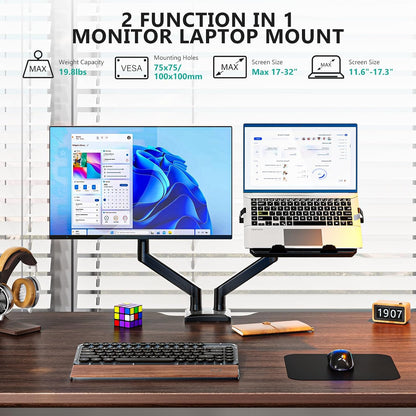 Adjustable Laptop Desk Mount for 17 inch Notebook or 32 inch Screen