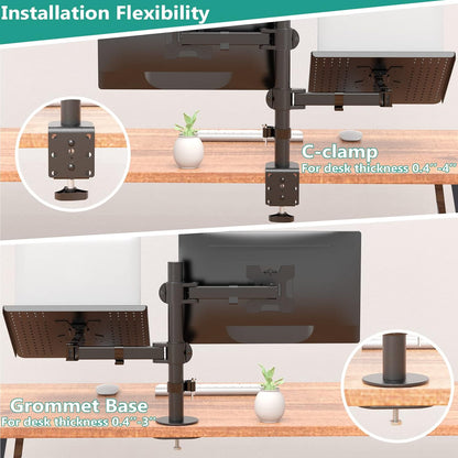 Adjustable Laptop Desk Mount for 17 inch Notebook or 32 inch Screen