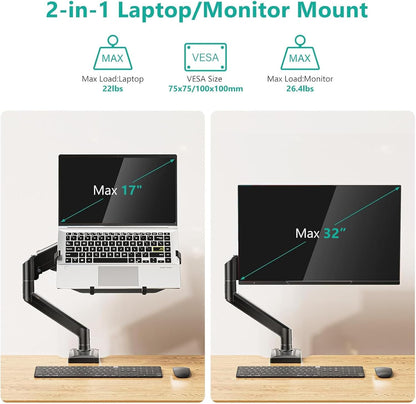 Adjustable Laptop Desk Mount for 17 inch Notebook or 32 inch Screen