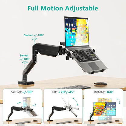 Adjustable Laptop Desk Mount for 17 inch Notebook or 32 inch Screen