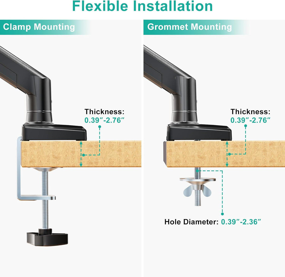 Adjustable Laptop Desk Mount for 17 inch Notebook or 32 inch Screen