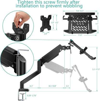 Adjustable Laptop Desk Mount for 17 inch Notebook or 32 inch Screen