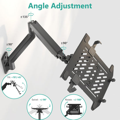 Adjustable Laptop Desk Mount for 17 inch Notebook or 32 inch Screen