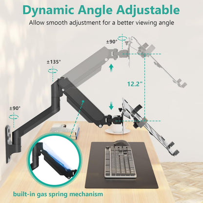 Adjustable Laptop Desk Mount for 17 inch Notebook or 32 inch Screen