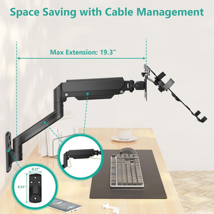 Adjustable Laptop Desk Mount for 17 inch Notebook or 32 inch Screen