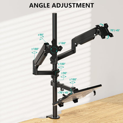 Adjustable Laptop Desk Mount for 17 inch Notebook or 32 inch Screen