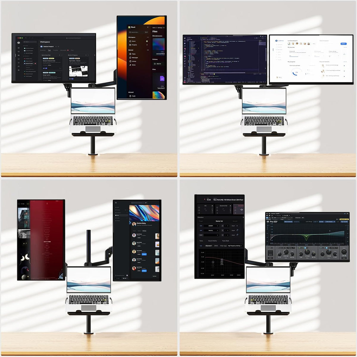 Adjustable Laptop Desk Mount for 17 inch Notebook or 32 inch Screen