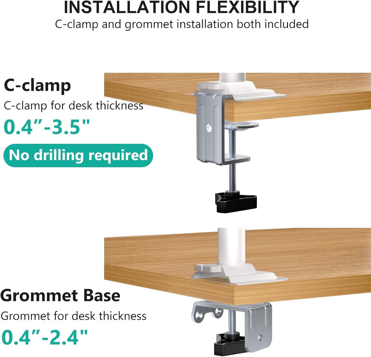 Adjustable Laptop Desk Mount for 17 inch Notebook or 32 inch Screen