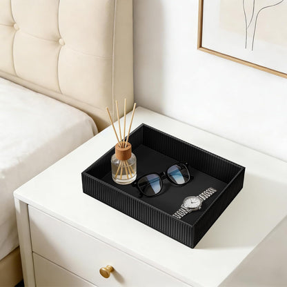Valet Tray Desk Organizer PU Leather Catchall
