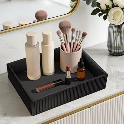Valet Tray Desk Organizer PU Leather Catchall