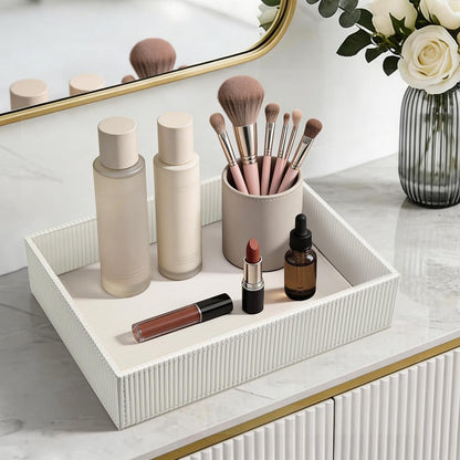 Valet Tray Desk Organizer PU Leather Catchall