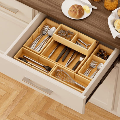 Drawer Organizers 10 Pack(22 Grid) with 12 Inserts