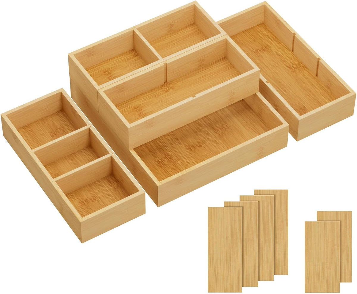Drawer Organizers 10 Pack(22 Grid) with 12 Inserts