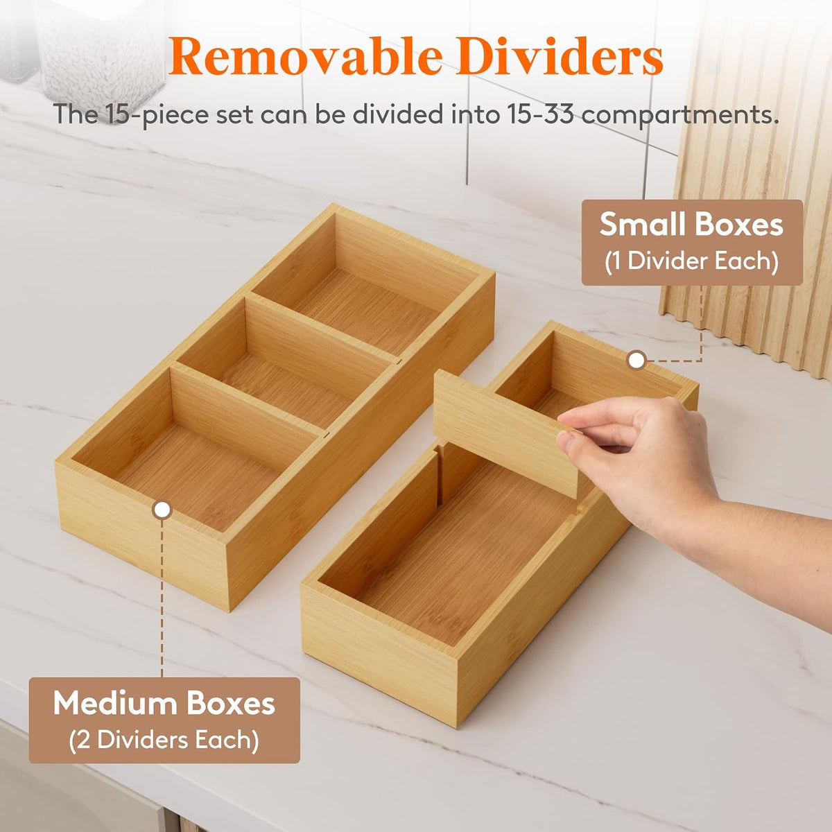 Drawer Organizers 10 Pack(22 Grid) with 12 Inserts