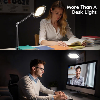 Premium LED Desk Lamp, Dual-Sided Soft Lighting with Knob Remote